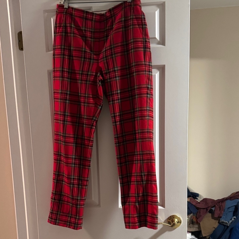 J. Crew Red Plaid Women's Pants